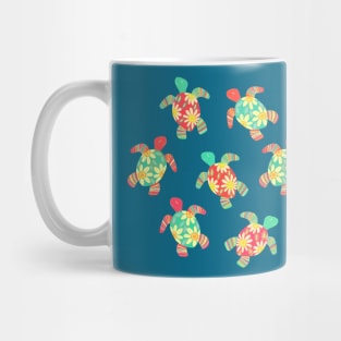 Cute Flower Child Hippy Turtles Mug